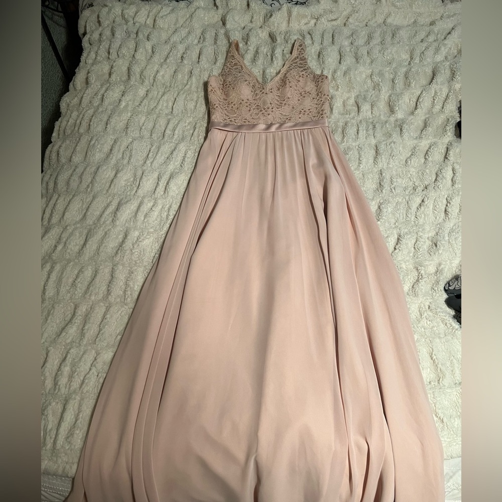 Maxi bridesmaid dress -pale pink
